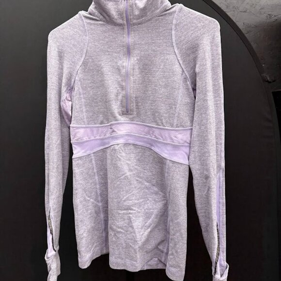 lululemon athletica Tops - Lululemon Athletica Purple with Black and Gray Blends Track Jacket